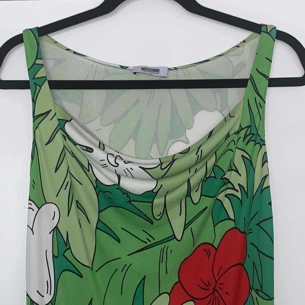 NWT Moschino Tropical Print Cowl Neck Tank Top 8 - Picture 5 of 10